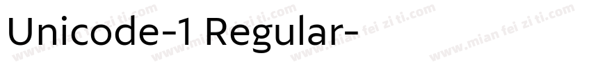 Unicode-1 Regular字体转换